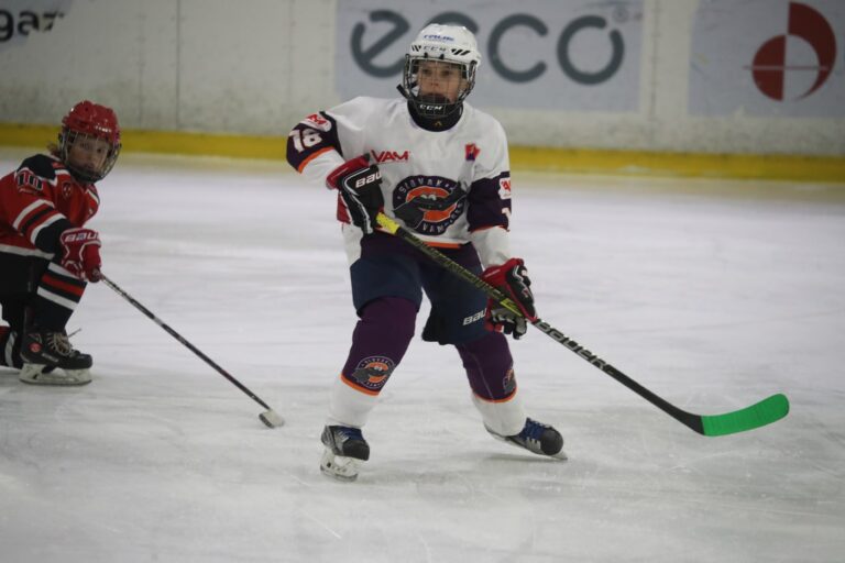 Hokejista Samoilenko Mark čaká na prihrávku